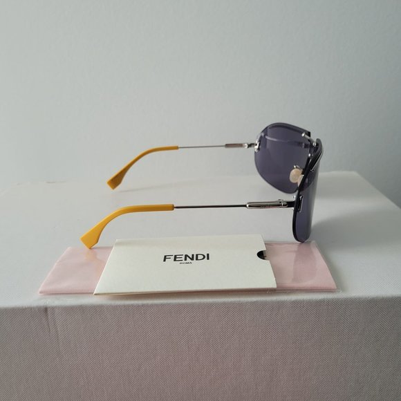 (SOLD) $259 *NEW* FENDI Gray Shield Ladies Sunglasses - Picture 6 of 16